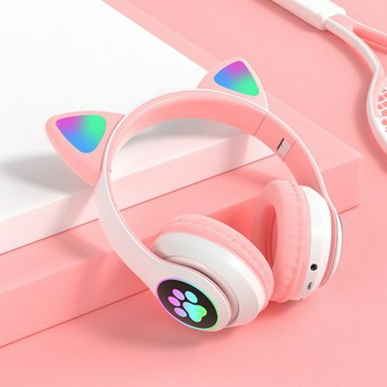 Cute Luminous Cat Ear Bluetooth Wireless Headphones