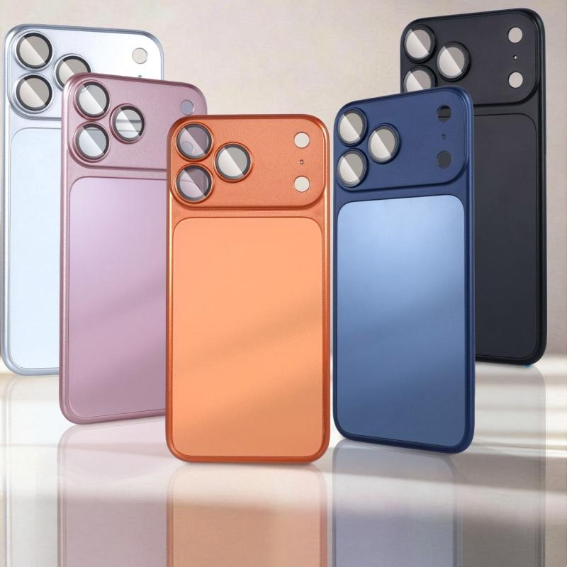 AG Matte Glass For Magsafe Case for 17 16 15 14 13 12 Pro Max Wireless Charging Magnetic Camera Protection Cover