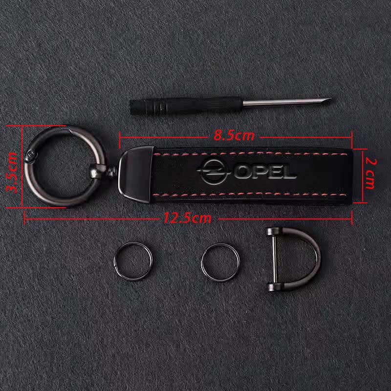 3D Emblem Leather Car Styling Keychain Buckle Key Chain Ring Gift For Opel OPC Astra Insignia Corsa Zafira Meriva Mokka Vivaro