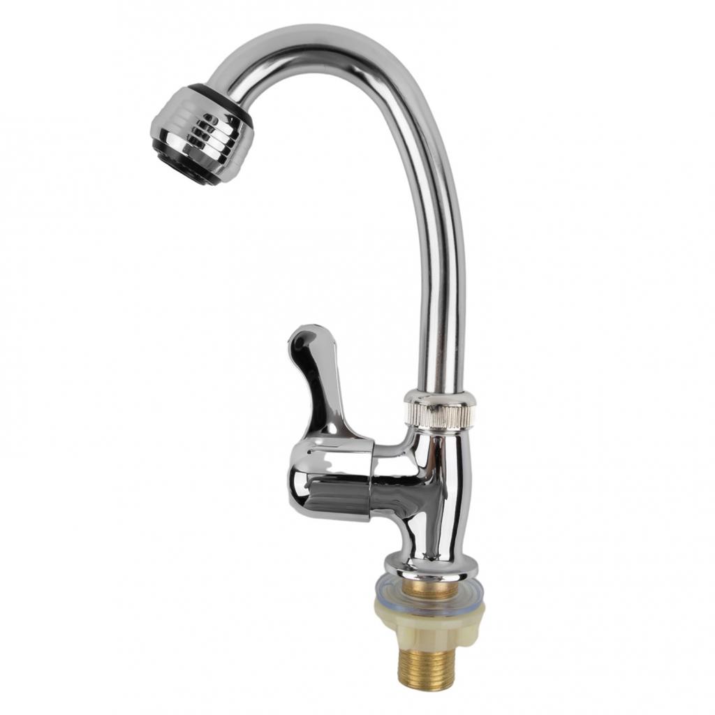 Смеситель для кухни, кран для мойки, вращение на 360°, пластик, сталь