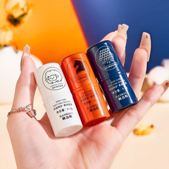 4,5 г бальзам для губ с лошадиным маслом, увлажняющий, увлажняющий, гладкий, мягкий, осветляющий линии, бальзам для губ, женские аксессуары