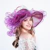 Hat Summer Organza Sun Hat Women'S Big Flower Mesh Fashion Hat Sun Protection Sun Hat Top Hat