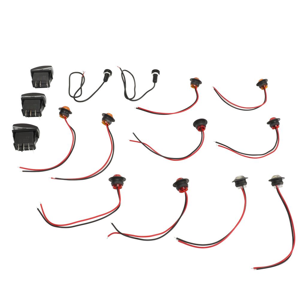 UTV Turn Signal Kit Flasher Relay Harness DC12V UTV Rocker Switch Turn Signal Kit Replacement for