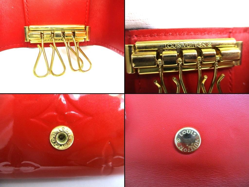 Authentic LOUIS VUITTON Vernis Red Leather Multicles 4 Pics Key Cases #b084  Seller refurbished