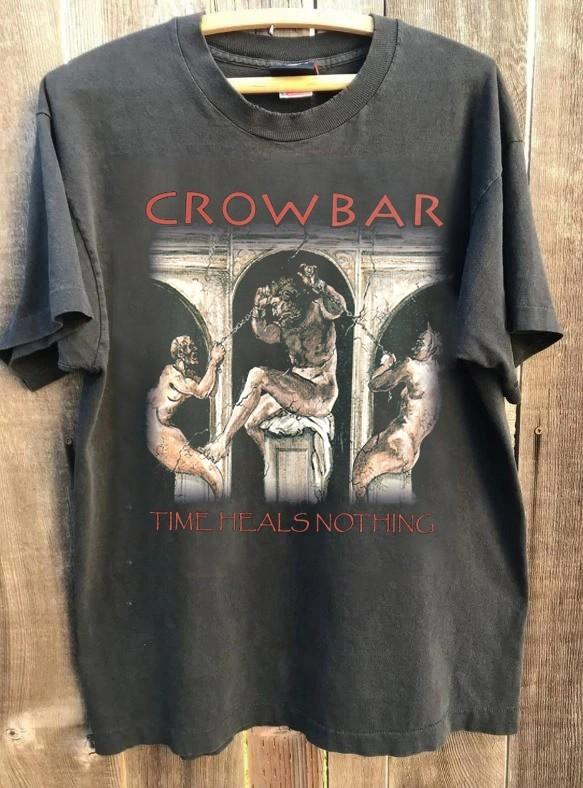 Футболка с принтом группы Crowbar 90-х #039Time Heals Nothing#039 Альбомы Концерт Футболка NH25919 Унисекс