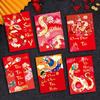 6PCS Blessing 2025 New Year Red Envelope Best Wishes Lucky Money Pockets  Party Gifts