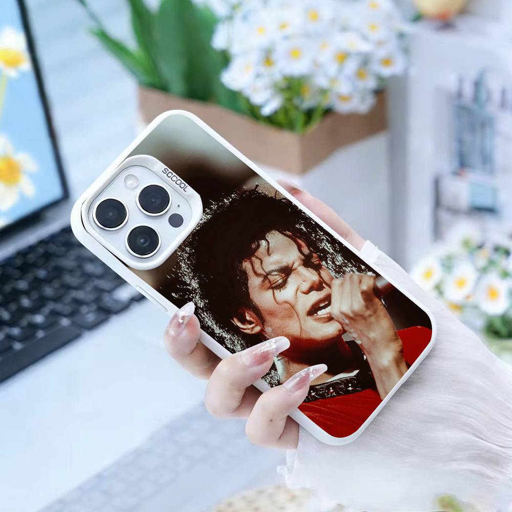 Чехол для телефона с изображением певца Майкла Джексона для iPhone 16, 15, 14, 13, 12, 17, Pro, MAX белый Матовый Ударопрочный Чехол