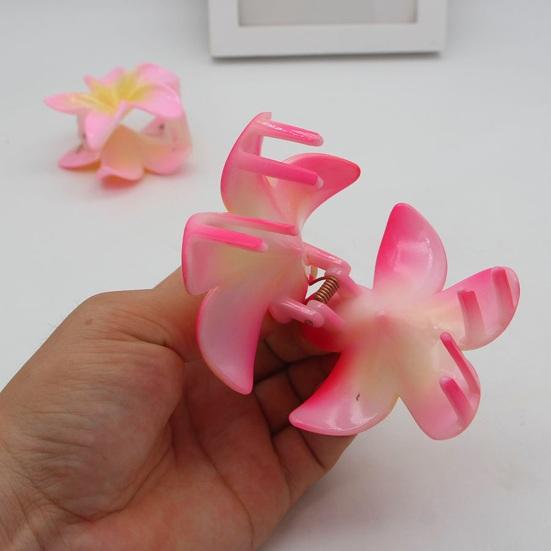 Женские летние коготки для волос яркого цвета в форме цветка, заколка для волос, маленькая заколка в виде акулы, зажим для волос на спине, душ, коготь для волос, аксессуары для волос
