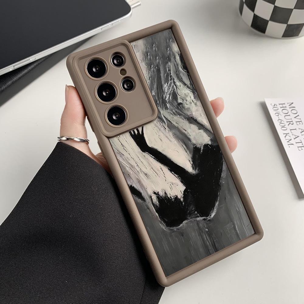 Эстетичный чехол для Samsung A55 5G S25 Ultra A54 A16 A15 A53 A35 A34 A14 A13 A06 A05 A05s A33 A25 S24 FE S23 Plus S22 Мягкий чехол