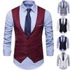 Summer Men's Slim-fit British-style Solid Color Suit Vest In Large Sizes for a Sleek Look.