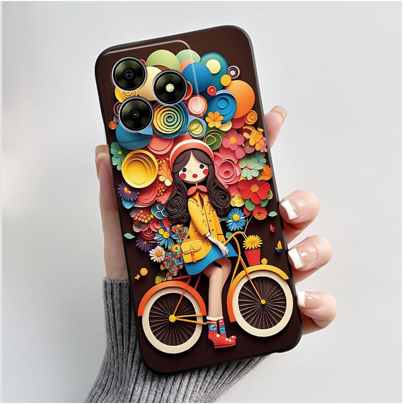 For Blackview Wave 8C 6.56" Wave 8 Black View Wave8C Wave8 Back TPU Soft Silicone Phone Case Luxury Cute Love Rabbit Funny Cover