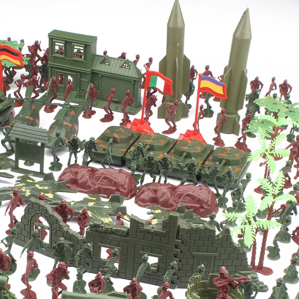 519 Pcs Mini Soldier Men Toy Soldier Playset with Accessories Mini Soldier Model Toys Action
