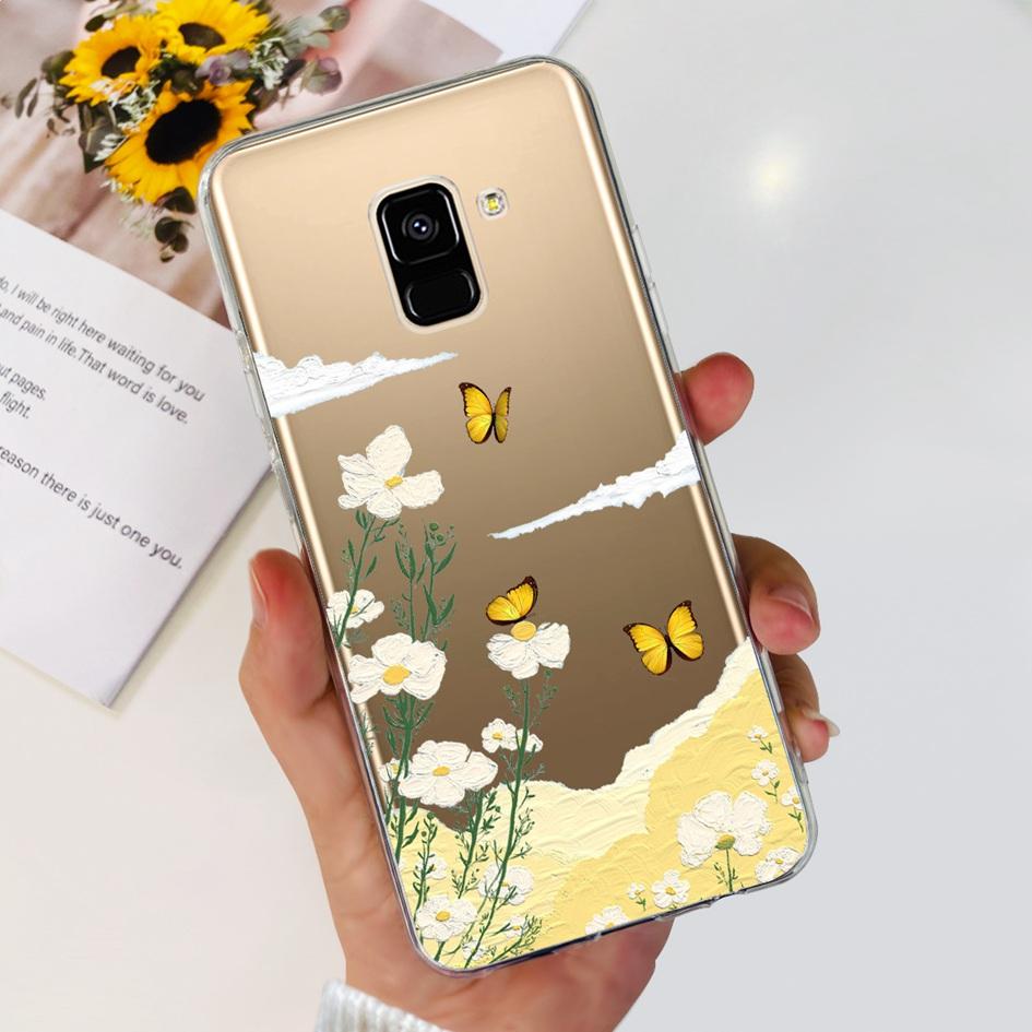 Чехол для Samsung Galaxy A8 2018 / A8 Plus 2018 A530F A730F Силиконовый чехол Популярный цветок одуванчика Мягкий TPU Чехол-защита для телефона