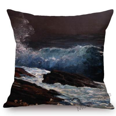 Us Painter Winslow Homer Famous Oil Painting Gallery Art Decorative Sofa Throw Pillow Case Fisherman Peach Blossom Cushion Cover