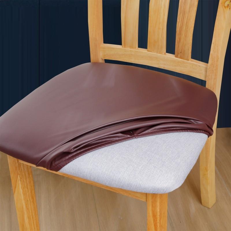 2 шт. водонепроницаемые чехлы для сидений из искусственной кожи для обеденных стульев, растягивающиеся чехлы для сидений стульев для столовой, чехлы для сидений стульев для кухни