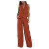 Womens Sleeveless Vest and Pants Summer Two Piece Suit Sets