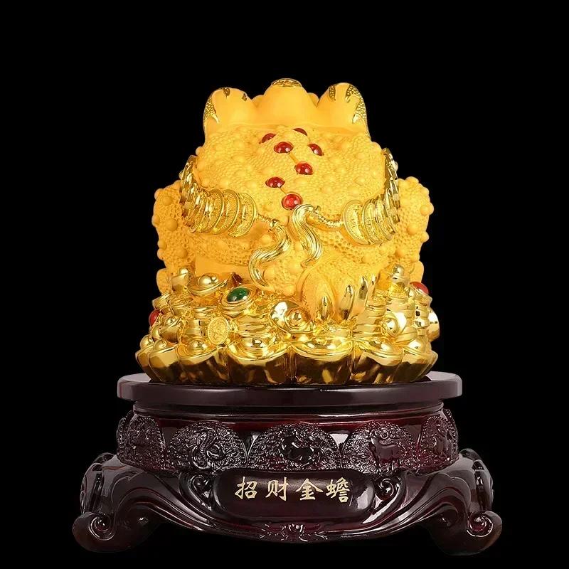 Feng Shui Lucky Fortune Golden Toad Office Home Decoration Crafts Shop Opening Gifts