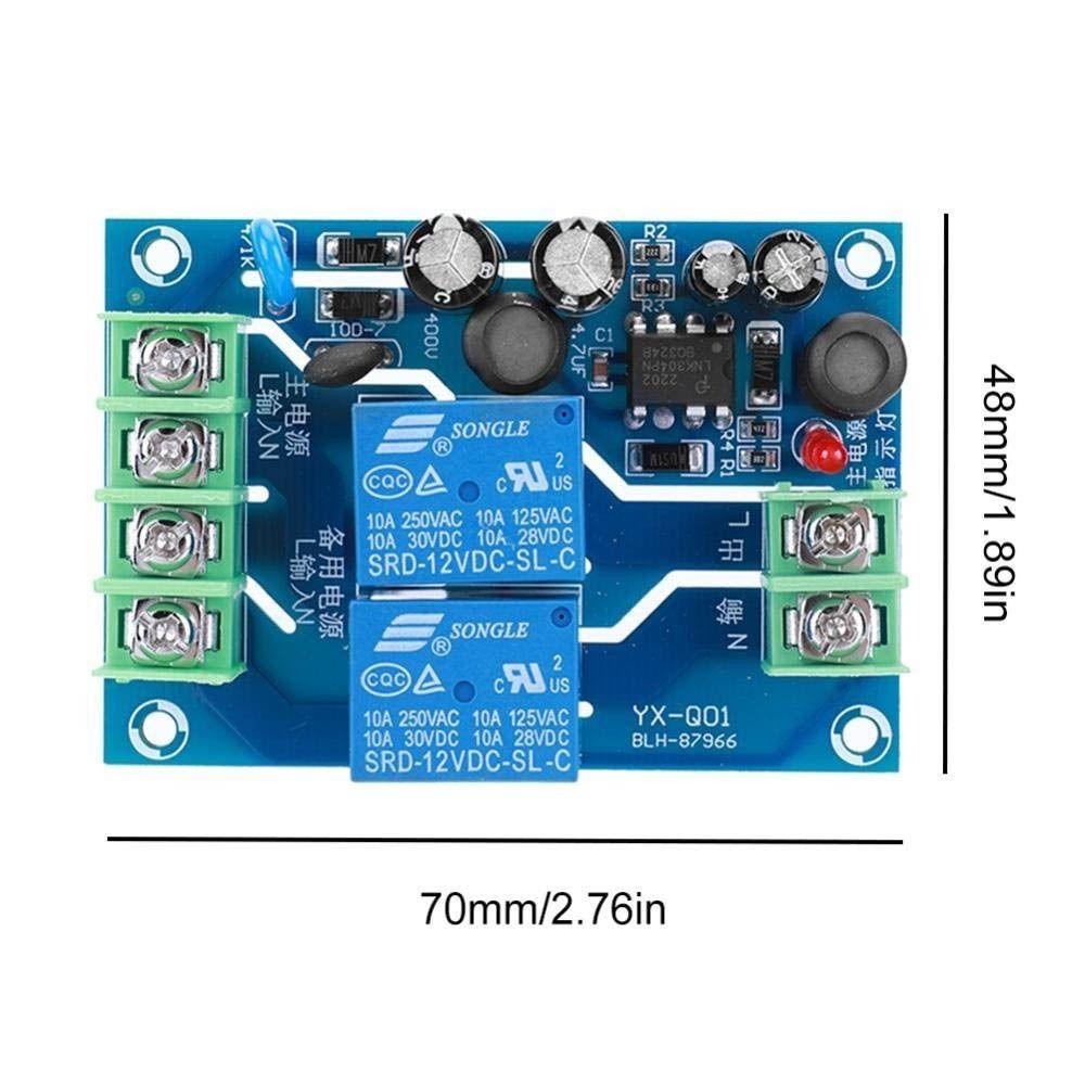 New 220V Power Automatic Switcher 10A 2 In 1 Switch Board Module Power Supply Out Power Switching Control Board