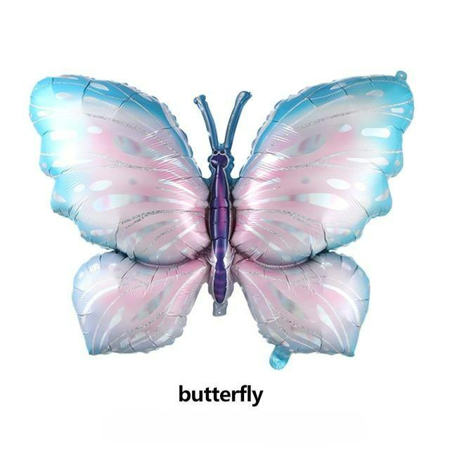 Большие воздушные шары из алюминиевой фольги с бабочками, красочные воздушные шары с бабочками, украшения для дня рождения, свадьбы, детский душ, детские игрушки