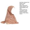 Women Lace Headscarf Hat Solid Color Breathable Turban Hat Chiffon Long Scarf Hat Stretchy Head Wrap