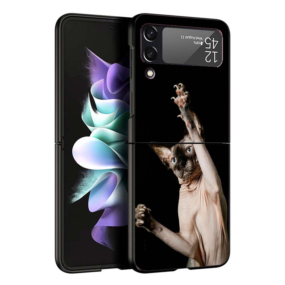 Чехлы Lavaza Sphynx Sphinx Cat для Samsung Galaxy Z Flip 4 5 6 7 3 Z Flip7 Flip6 Flip4 Flip5 Flip3 5G Жесткие Ударопрочные Fundas Cov