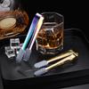 Stainless Steel Mini Ice Cube Clip Bar Sugar Tongs Anti-scalding Silicone Head Barbecue Bread Clamp Multicolor for Coffee Beers