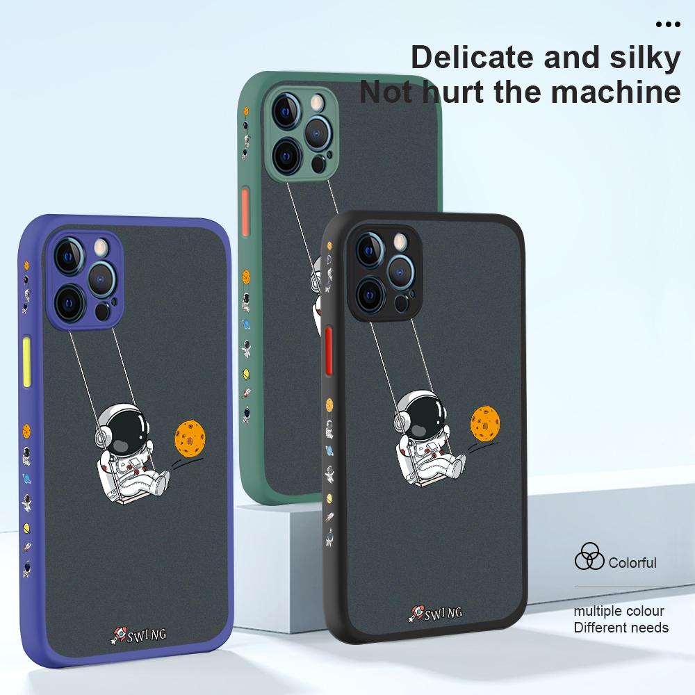 Прекрасный милый чехол для телефона с мультяшным рисунком для iPhone 14 13 12 11 Pro Max Samsung Galaxy S20 FE A52 S23 Infinix, тонкий матовый чехол для задней панели, защитные чехлы для объектива