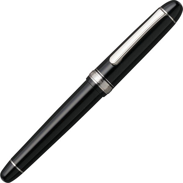 Platinum Century Fountain Pen  Rhodium Finish  Black Diamond