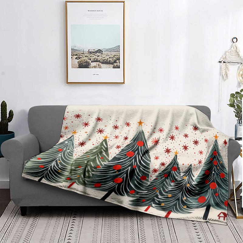 Home Decoration Plush Throw Sofa Blanket Bedspread Bed Fluffy Soft Blankets Decor Plaid Modern Halloween Merry Christmas Winter