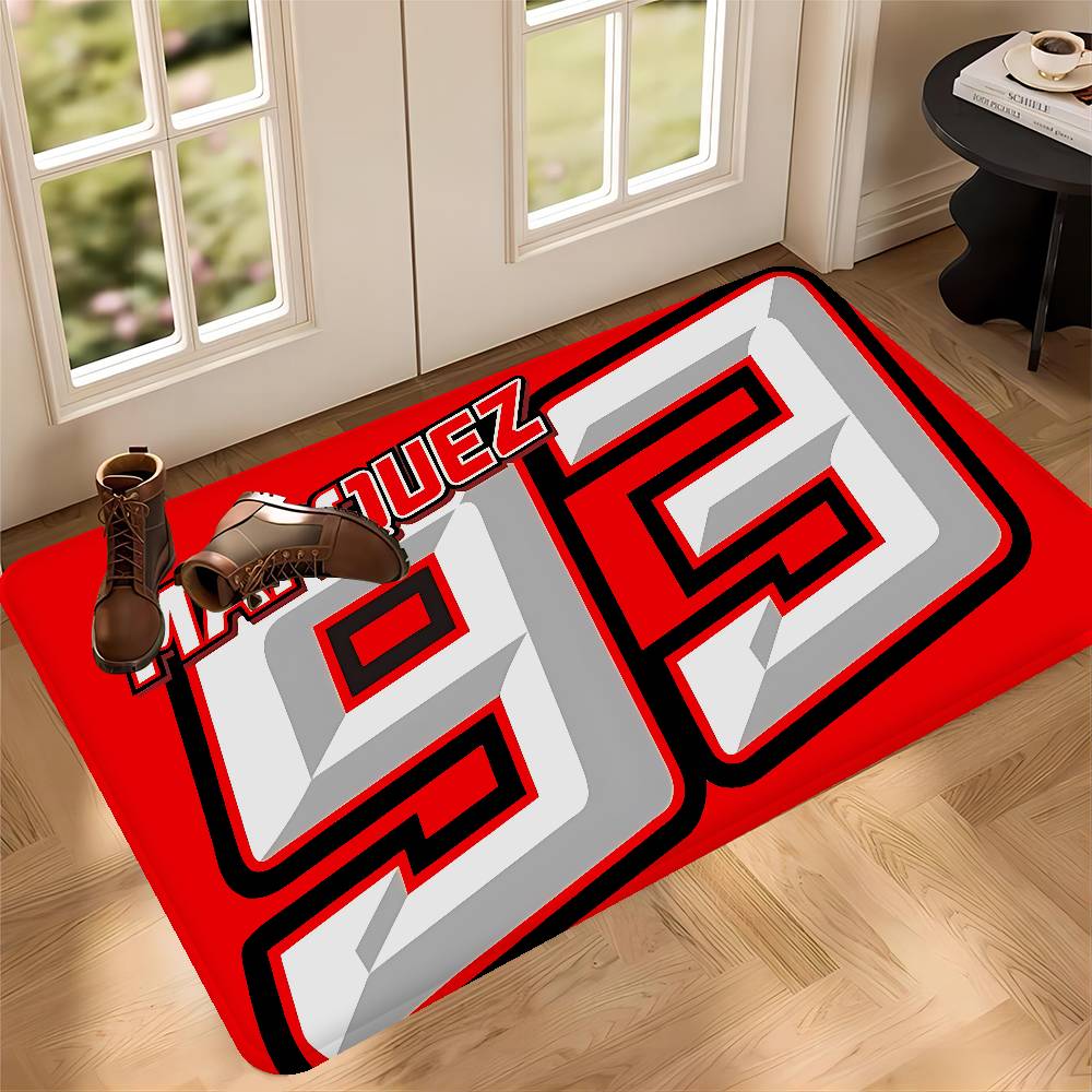 M-Marquezs-s 93 Logo Entrance Door Mat Washable Non-Slip Living Room Sofa Chairs Area Mat Kitchen Welcome Doormat