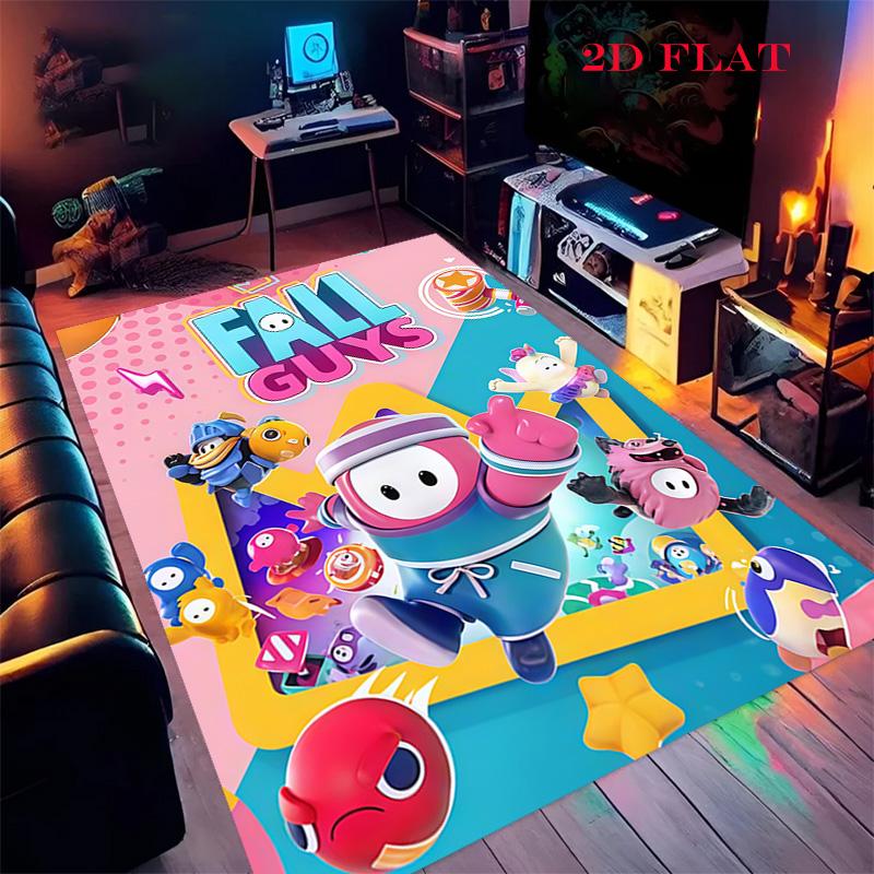 Fall Guys Carpet Rug for Living Room Bedroom Home Sofa Decoration,Kids play Nonslip Floor Mat