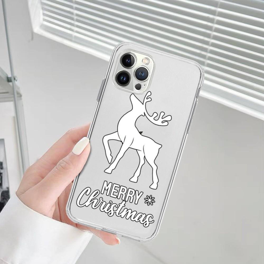 Рождественский коврик для мыши для iPhone 16 15 14 13 12 Mini 11 Pro XS Max X XR SE 6 7 8 Plus Мягкая силиконовая крышка