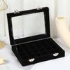 3/24 Сетка Коробка Для Хранения Ювелирных Изделий Бархатная Коробка Для Демонстрации Колец Прозрачный Поднос Для Демонстрации