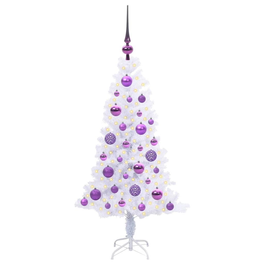 Artificial Christmas Tree White 120 cm PVC and Steel