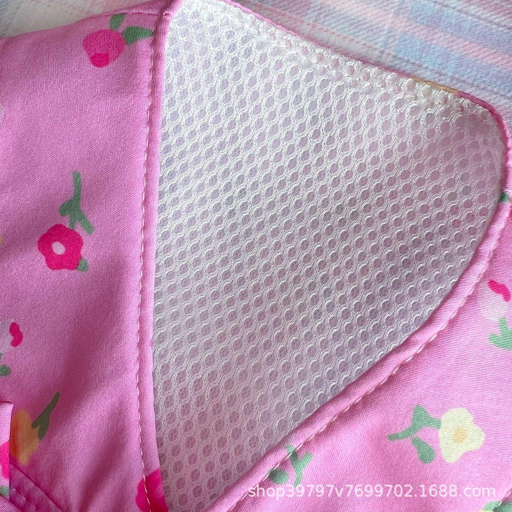 Ins Wind Fresh Floral Chest Back Skirt Pet Dog Dog Cat Clothes Spring Summer Autumn Models Go Out Traction Breathable Than Bear