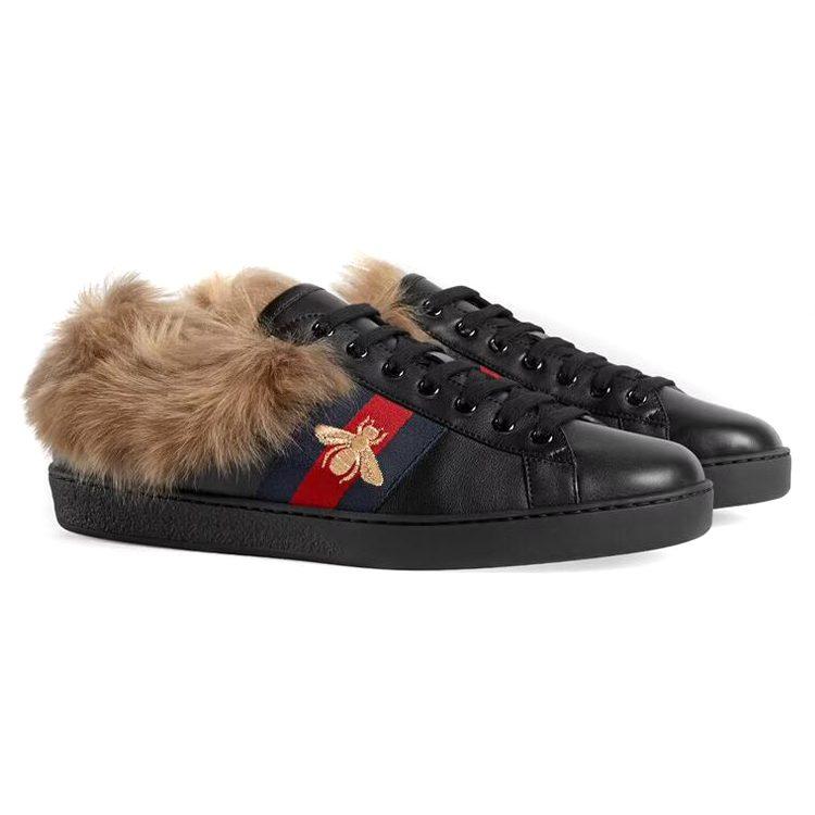Gucci Ace Wool Вышитая 'Пчела - Черный' 496093 0FI50 1093
