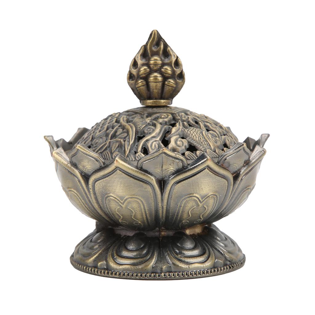 Incense Burner Bronze Anticorrosion RustProof Durable Classical Charcoal Burner for Home Decoration