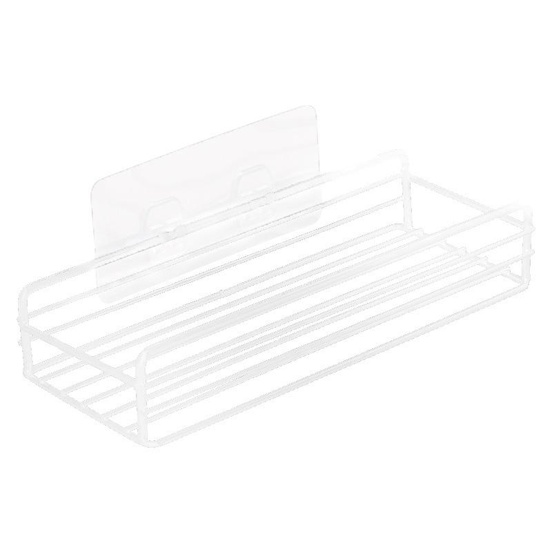 Кованая полка для хранения в ванной комнате, настенная полка для хранения геля для душа, квадратная полка с бесшовной отделкой без перфорации, полка для хранения