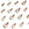 24Pcs/Set Quick Nails Brown Green Waves False Nials Sticker Wearable Waterproof Manicure Finished Nails