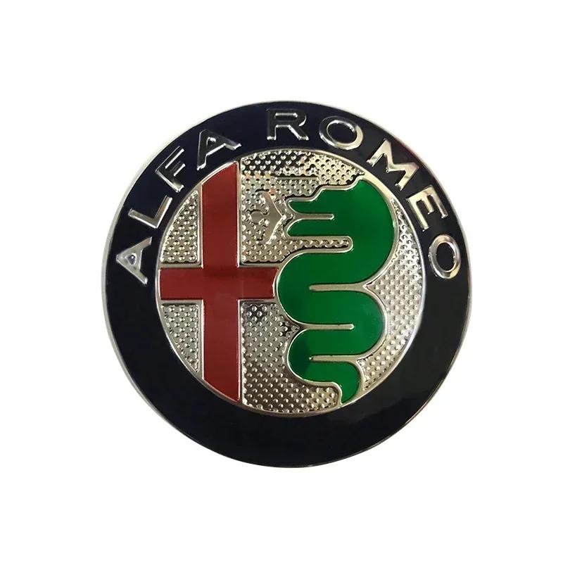 DCLLR1 74MM Car Front Rear Emblem Trunk Badge Sticker Replace Accessories for Alfa Romeo Logo Giulia 159 147 156 Stelvio Giulietta Mito