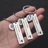 Stainless Steel Drive Safe Keychain Lover Gifts Fashion Jewelry A-Z 26 Initials Lettering Key Ring