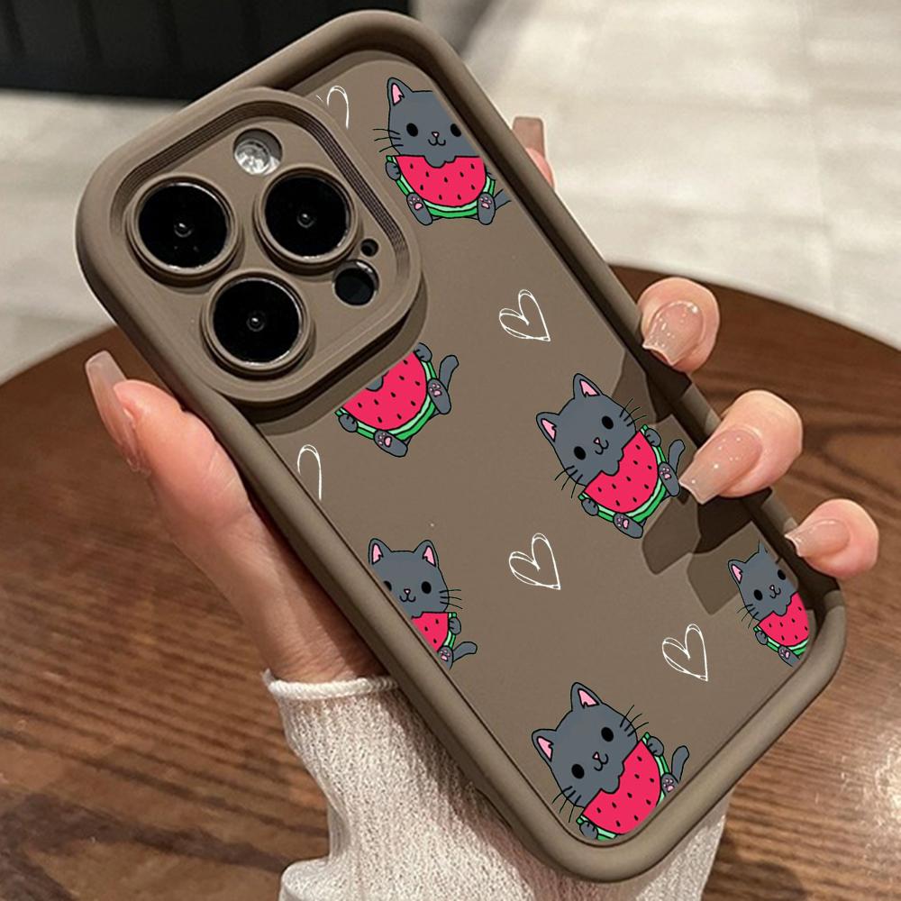LZ8 мультяшный кот милый художественный силиконовый чехол для телефона Xiaomi 11 Lite 5G 14T Redmi 14C 13C A3 Note 12 11 9 10 13 Pro Plus противоударный задний чехол