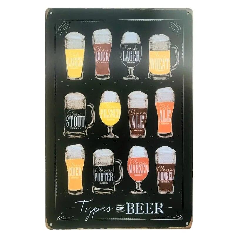 Beer Metal Tin Sign Cafe Bar Pub Club Man Cave Party Vintage Decoration Posters Home Kitchen Wall Decor Art Painting Plaque