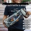 Спортивная дорожная кружка, устойчивая к высоким температурам: Фитнес-бутылка для воды большой емкости с ручкой и портативной соломинкой