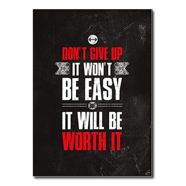 Мотивационная цитата о бодибилдинге Шелковый холст Картины для спортзала Фитнес Спорт Постер и печать Настенная картина для домашнего декора Без рамки
