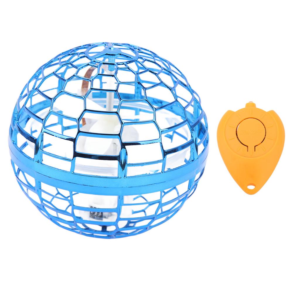 Flying Oab Toy Lighting Rotatable Ball Toy with Remote Control for Outdoor Play Blue