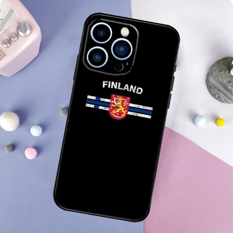 Чехол для мобильного телефона iPhone14 Plus, чехол для мобильного телефона с финским флагом, окрашенный в цвет анти-падения для руки, устойчивой к падению