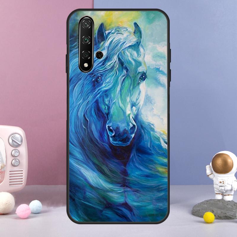 Художественный чехол с изображением лошади для Huawei Nova Y60 Y61 Y70 Y72 Y73 Y90 Y91 9 10 SE 7i 8i 11i 12i P30 P40 Lite P60 Pro