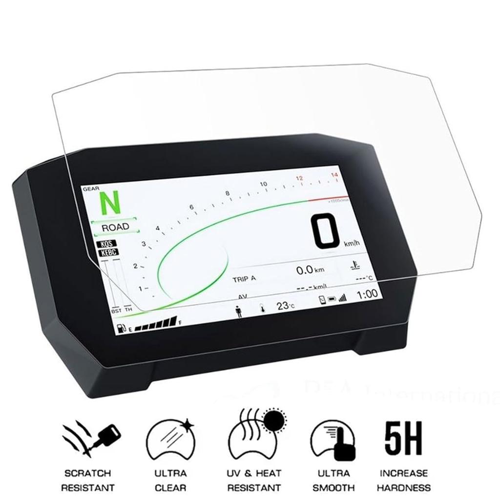 2 комплекта защитной пленки для приборной панели мотоцикла для Kawasaki Ninja H2 SX/SE (2022-2024 гг.)