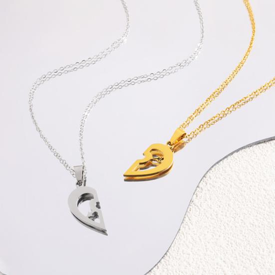 1 пара парных ожерелий с романтическим символом любви в форме сердца, парные ожерелья на День святого Валентина, годовщины, подарок для